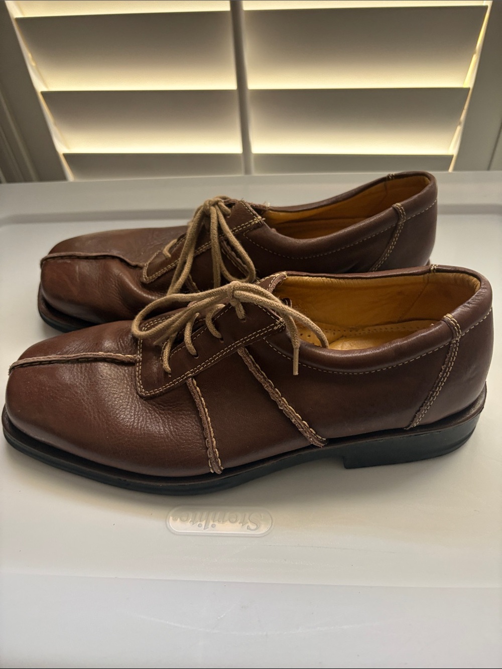 Sandro Brown Leather Lace-Up Derby Shoes